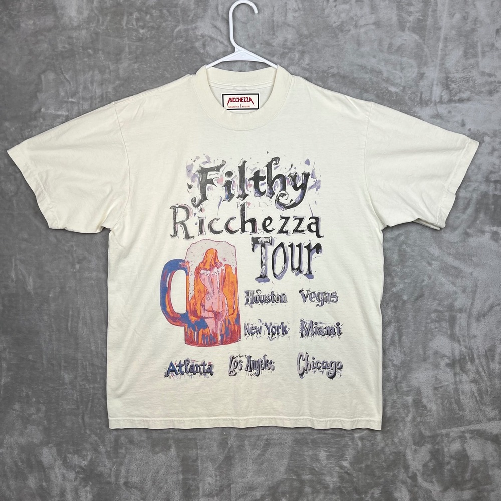 Ricchezza Filthy Ricchezza‎ Tour Seven Deadly Cities Graphic T Shirt Mens L